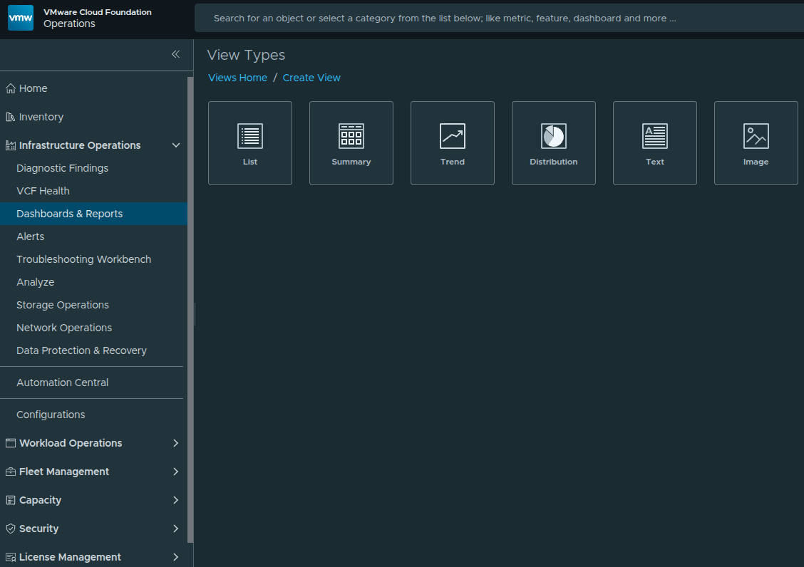 Selecting List as the view type for structured cost reporting.