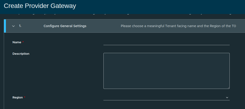 Create Provider Gateway