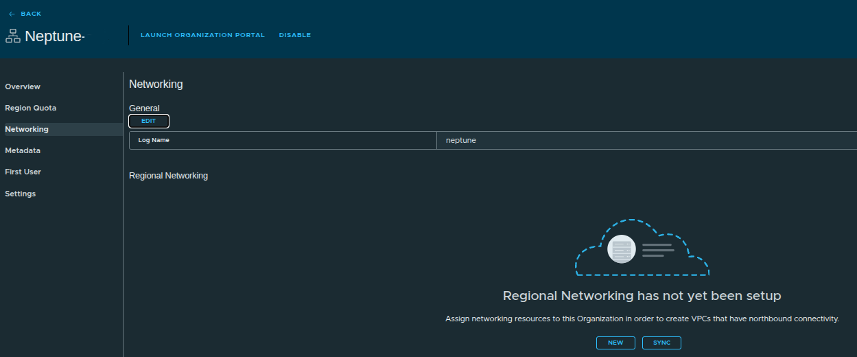 Regional Networking Setup